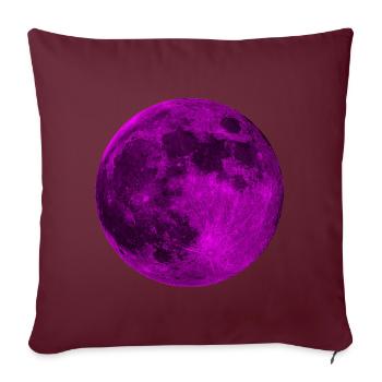 La lune de rose mystérieuse - Housse de coussin décorative 45 x 45 cm - bordeaux - Devant