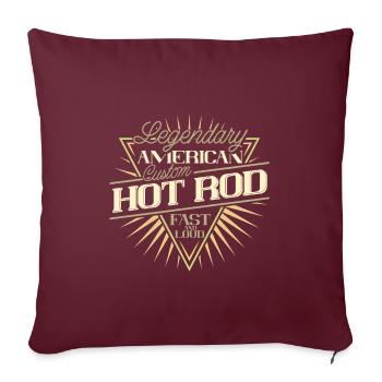 American Hot Rod - Housse de coussin décorative 45 x 45 cm - bordeaux - Devant