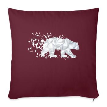 Climat de l'ours polaire - Housse de coussin décorative 45 x 45 cm - bordeaux - Devant