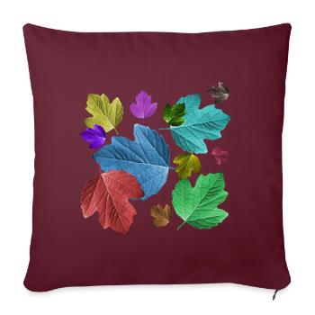 Feuilles, coloré, feuillage, automne, arbre, feuille, arbres - Housse de coussin décorative 45 x 45 cm - bordeaux - Devant