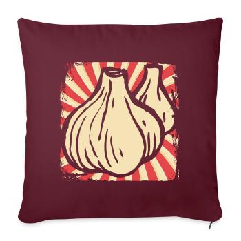 Ail - Housse de coussin décorative 45 x 45 cm - bordeaux - Devant