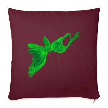 GreenLightButterfly Fantasy - Sofakissenbezug 45 x 45 cm - Burgunderrot - Vorne