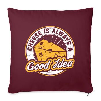 Surcuer fromage - Housse de coussin décorative 45 x 45 cm - bordeaux - Devant
