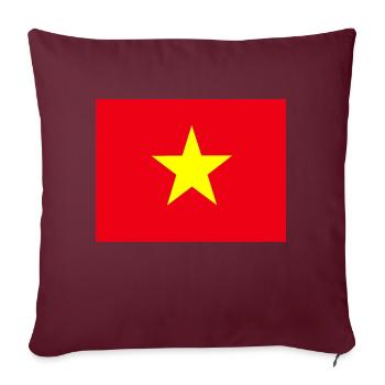 Pavillon du Viêt Nam (vn) - Housse de coussin décorative 45 x 45 cm - bordeaux - Devant