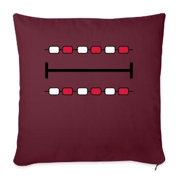Chemin de la piscine - Housse de coussin décorative 45 x 45 cm - bordeaux - Devant