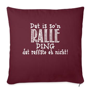 ralle - Sofakissenbezug 45 x 45 cm - Burgunderrot - Vorne