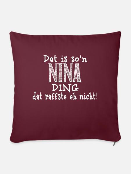 nina - Sofakissenbezug 45 x 45 cm - Burgunderrot