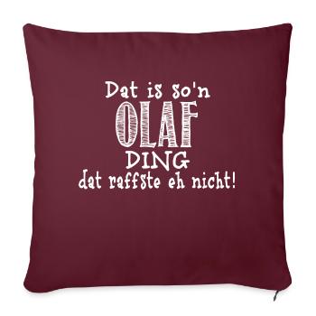 olaf - Sofakissenbezug 45 x 45 cm - Burgunderrot - Vorne