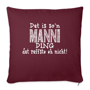 manni - Sofakissenbezug 45 x 45 cm - Burgunderrot - Vorne