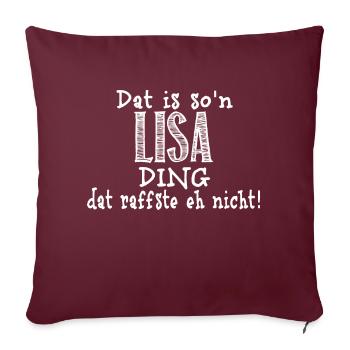 lisa - Sofakissenbezug 45 x 45 cm - Burgunderrot - Vorne