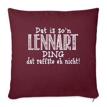 lennart - Sofakissenbezug 45 x 45 cm - Burgunderrot - Vorne