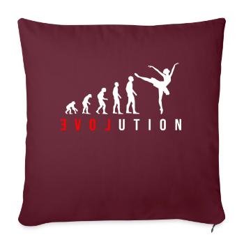 Geschenk für Ballerina Mädchen oder Frau in Ballet - Sofakissenbezug 45 x 45 cm - Burgunderrot - Vorne