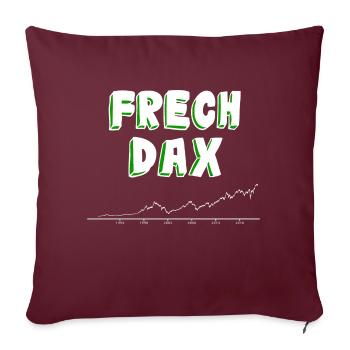 frechdax DAX frech Aktien ETF Börse trader - Sofakissenbezug 45 x 45 cm - Burgunderrot - Vorne