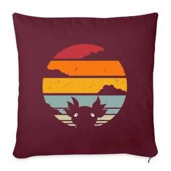 Retro Vintage Axolotl - Sofakissenbezug 45 x 45 cm - Burgunderrot - Vorne