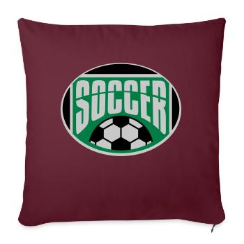 Bouclier de sport de passe-temps de football - Housse de coussin décorative 45 x 45 cm - bordeaux - Devant