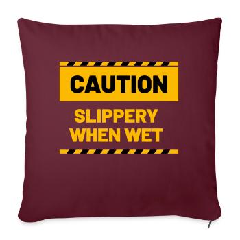 ATTENTION glissant lorsqu’il est mouillé - Housse de coussin décorative 45 x 45 cm - bordeaux - Devant