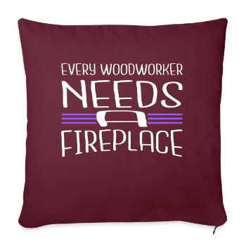 cadeau d’anniversaire marteau-piqueur amusant - Housse de coussin décorative 45 x 45 cm - bordeaux - Devant