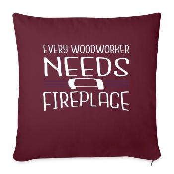 dad blogger wood forester lumberjack forestry tree - Sofakissenbezug 45 x 45 cm - Burgunderrot - Vorne