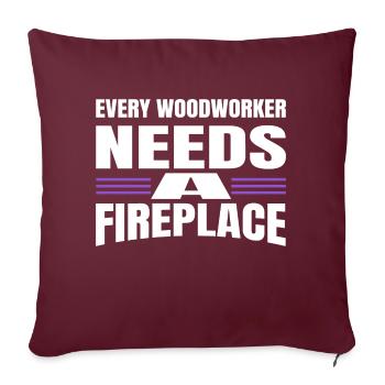 birthday present idea sexy carpenter tshirts - Sofa pillowcase 17,3'' x 17,3'' (45 x 45 cm) - burgundy - Front