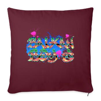 balkan boy exyu rock bosna croatie serbie - Housse de coussin décorative 45 x 45 cm - bordeaux - Devant