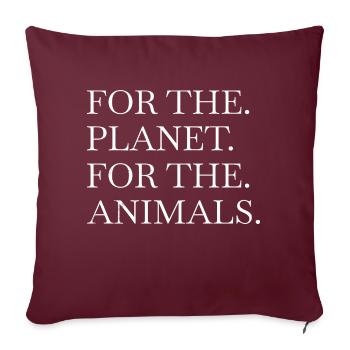 animal rights gift vegan humor statement - Sofakissenbezug 45 x 45 cm - Burgunderrot - Vorne