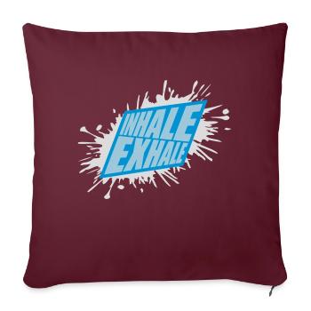 inhale exhale yoga quote - Sofa pillowcase 17,3'' x 17,3'' (45 x 45 cm) - burgundy - Front