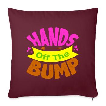 Mère Enceinte Bébé Nourrisson T-shirt Maman - Housse de coussin décorative 45 x 45 cm - bordeaux - Devant