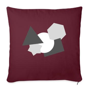 Formen - Sofakissenbezug 45 x 45 cm - Burgunderrot - Vorne