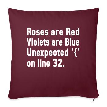 it humor design code - Sofakissenbezug 45 x 45 cm - Burgunderrot - Vorne