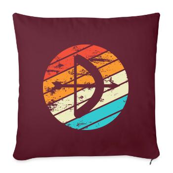 Bogen Schießen Geschenk Spruch Bogenschießen - Sofakissenbezug 45 x 45 cm - Burgunderrot - Vorne