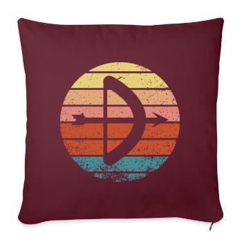 Bogen Schießen Geschenk Spruch Bogenschießen - Sofakissenbezug 45 x 45 cm - Burgunderrot - Vorne