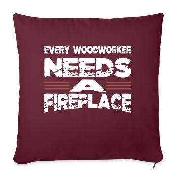 woodcutter felling quote birthday present - Sofakissenbezug 45 x 45 cm - Burgunderrot - Vorne