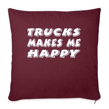 Camion - Housse de coussin décorative 45 x 45 cm - bordeaux - Devant