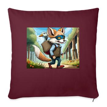 comptines allemandes illustrées bande dessinée Bake, Bake - Housse de coussin décorative 45 x 45 cm - bordeaux - Devant