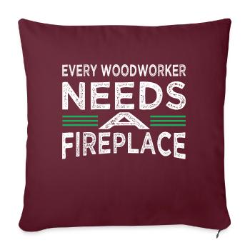 arboristes cadeau d’anniversaire dictons drôles blagues meilleur - Housse de coussin décorative 45 x 45 cm - bordeaux - Devant