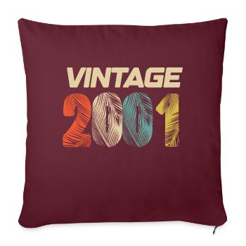 Vintage 2001 Retro - Best-seller - Housse de coussin décorative 45 x 45 cm - bordeaux - Devant
