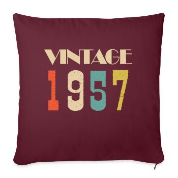 1990 Vintage Édition limitée Cadeau - Housse de coussin décorative 45 x 45 cm - bordeaux - Devant