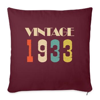 2014 Vintage Édition limitée Cadeau - Housse de coussin décorative 45 x 45 cm - bordeaux - Devant