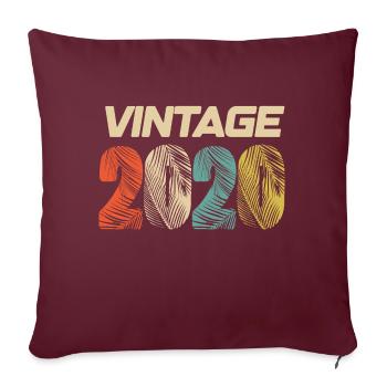 Jahrgang 2020 Retro - Bestseller - Sofakissenbezug 45 x 45 cm - Burgunderrot - Vorne