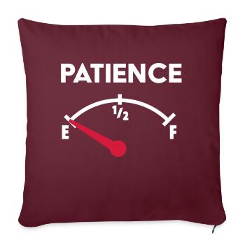Patience - Sofa pillowcase 17,3'' x 17,3'' (45 x 45 cm) - burgundy - Front