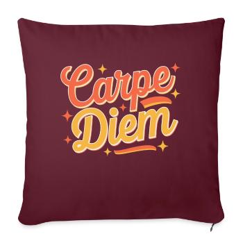 Carpe Diem - Housse de coussin décorative 45 x 45 cm - bordeaux - Devant