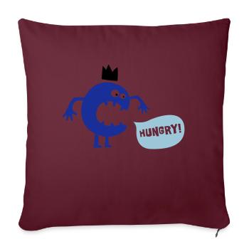 Hungry Monster - Sofakissenbezug 45 x 45 cm - Burgunderrot - Vorne