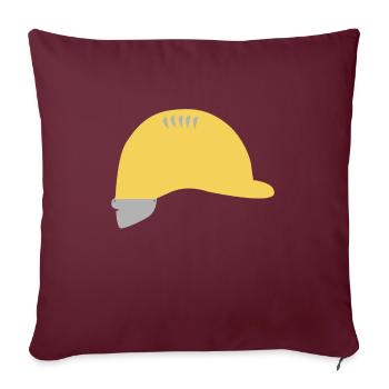 Bauarbeiterhelm - Sofakissenbezug 45 x 45 cm - Burgunderrot - Vorne