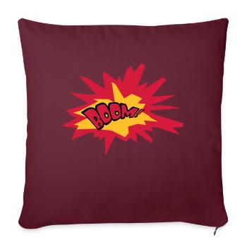 boom text feuer flamme heiss tnt dynamit explodier - Sofakissenbezug 45 x 45 cm - Burgunderrot - Vorne