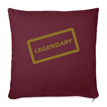 legendary - Sofakissenbezug 45 x 45 cm - Burgunderrot - Vorne
