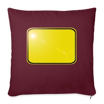 Plaine Ortsschild, simple - faire vous-même - Housse de coussin décorative 45 x 45 cm - bordeaux - Devant