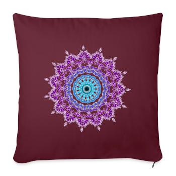 Mandala - Housse de coussin décorative 45 x 45 cm - bordeaux - Devant