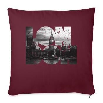 London - Sofakissenbezug 45 x 45 cm - Burgunderrot - Vorne