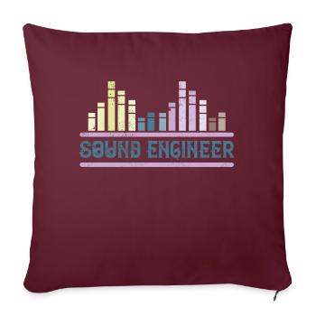 tontechniker - sound engineer - Sofakissenbezug 45 x 45 cm - Burgunderrot - Vorne