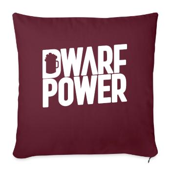 dwarf power - Sofakissenbezug 45 x 45 cm - Burgunderrot - Vorne